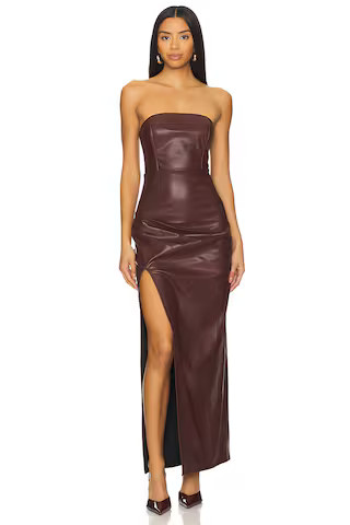 Line & Dot Keiko Maxi Dress in Oxblood from Revolve.com | Revolve Clothing (Global)