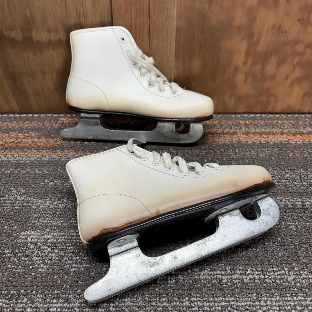 Vintage White Youth Ice Skates - Size 13 - Double Blade - Etsy | Etsy (US)