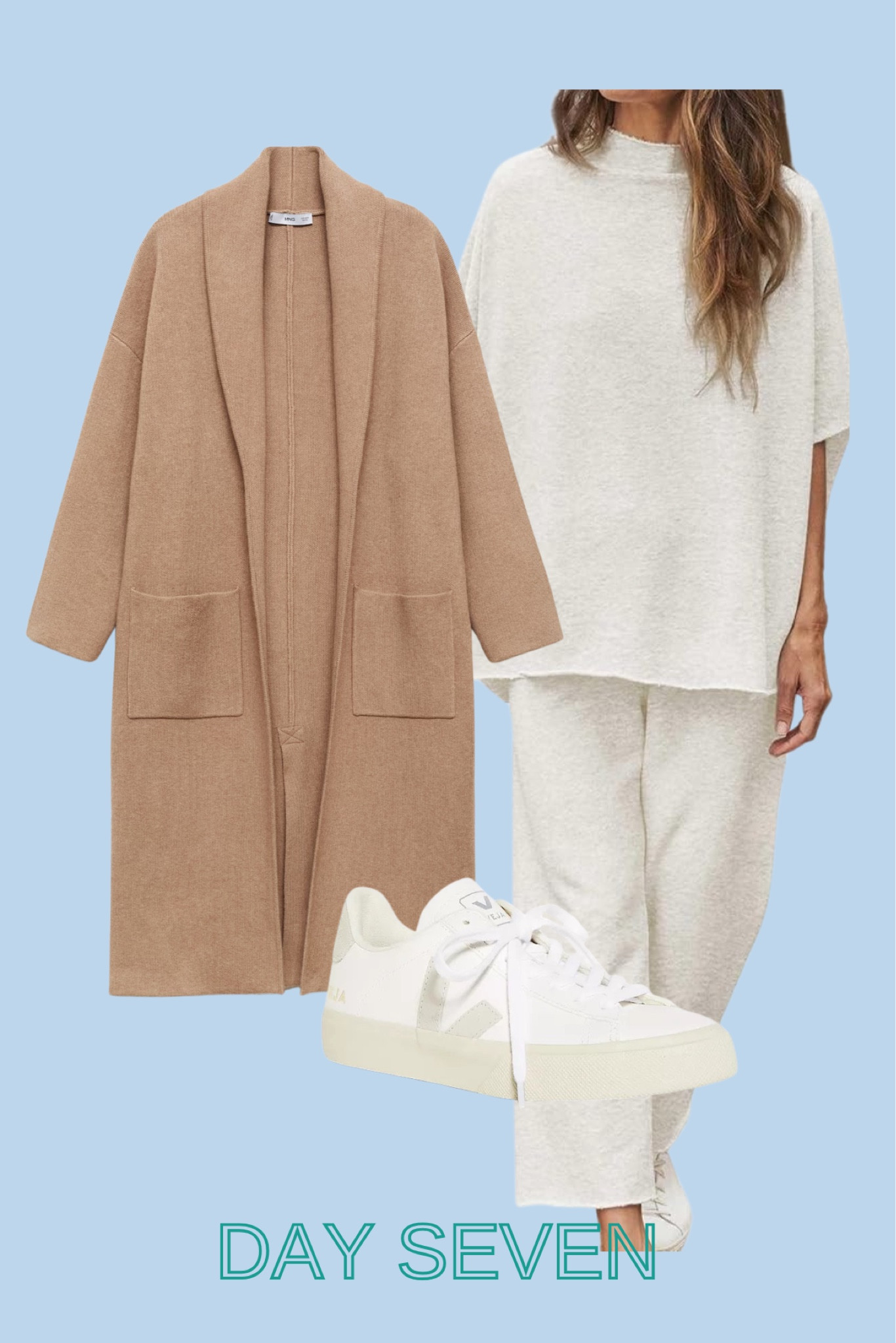 Day 7 ootd postpartum. Amazon short sleeve sweatshirt & sweatpants set. Available in 9 colors. Fits tts. Cardigan duster

#LTKMidsize #LTKSeasonal #LTKShoeCrush