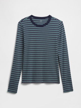 Ribbed Stripe Crewneck T-Shirt | Gap Factory