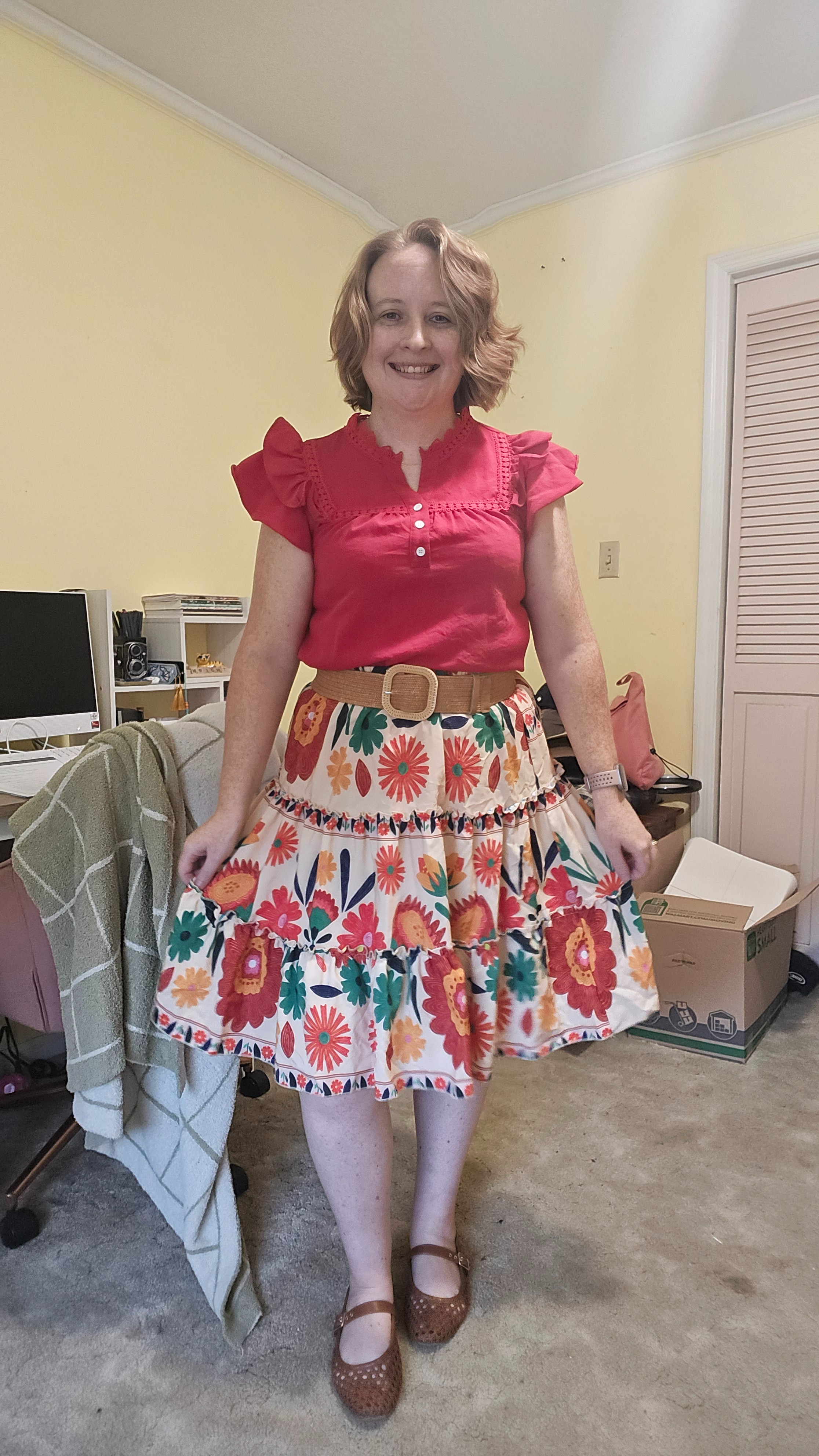 I thought this look was channeling tropical island energy. My students thought I was summoning fall.

#teacherstyle #fallstyle? 

 #LTKootd #LTKPetite #LTKWorkwear