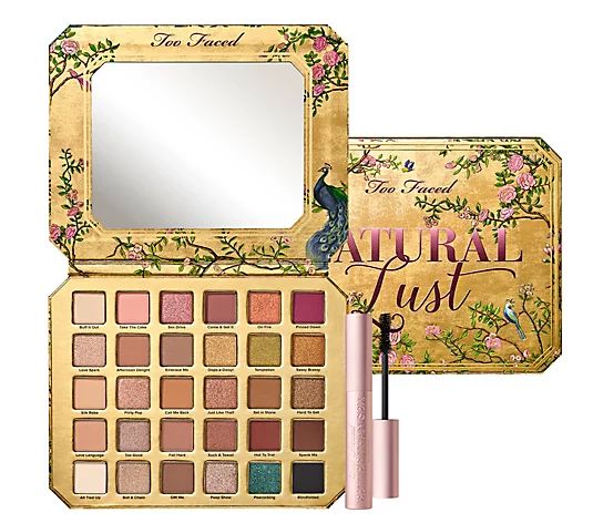 Too Faced Natural Lust Eyeshadow Palette with Travel Mascara | QVC
