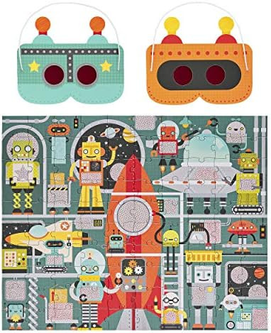 Petit Collage Robot Factory Decoder Children’s Puzzle, 100-Pieces – Jigsaw Puzzle for Kids – Include | Amazon (US)
