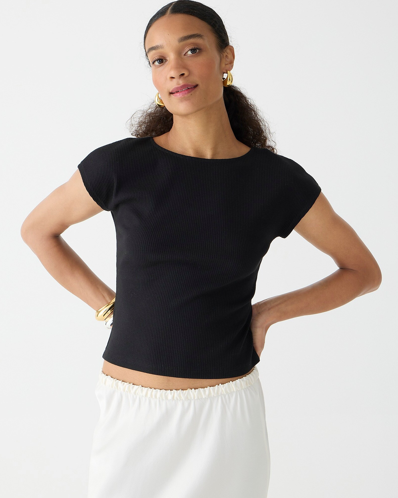 Vintage rib scoopback T-shirt | J. Crew US