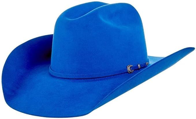 Rodeo King 7X Cobalt Blue 4" Brim Open Crown Felt Cowboy Hat | Amazon (US)