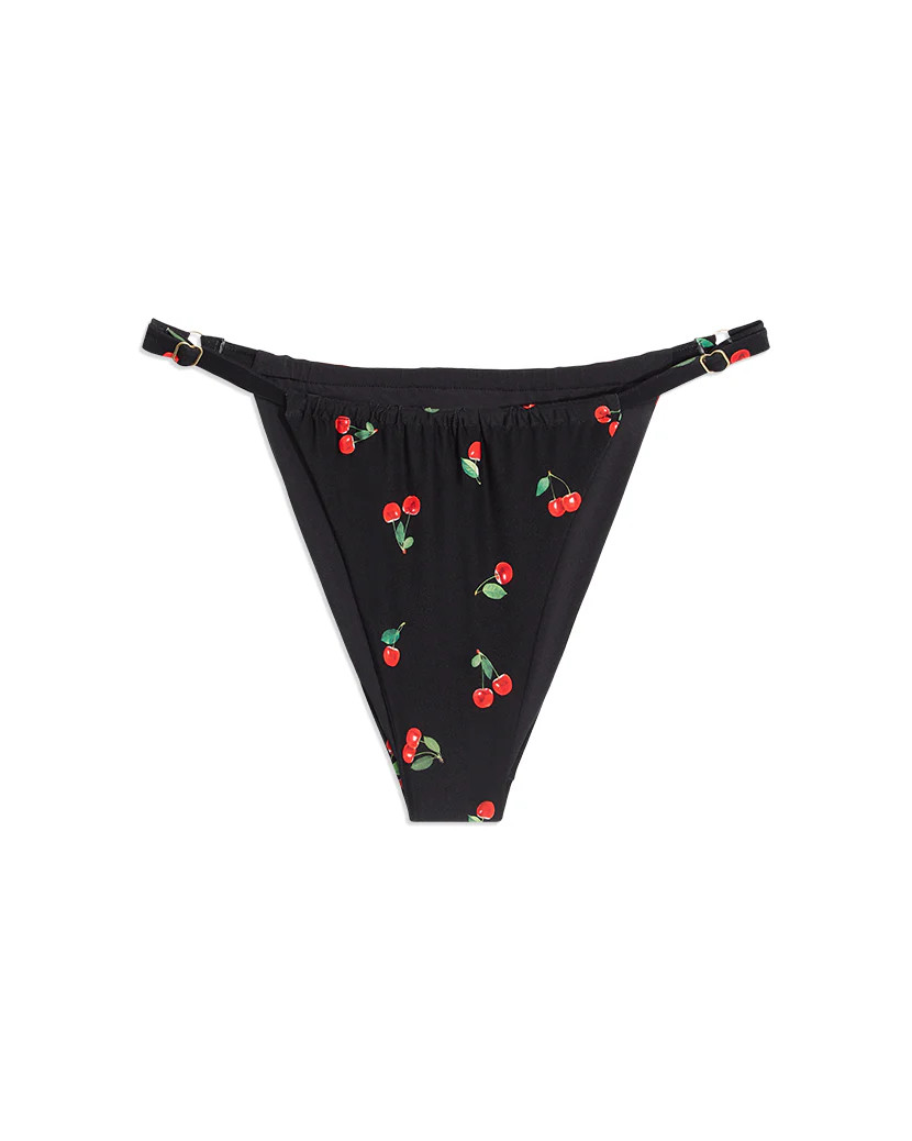 Adjustable Ruched Cherries Bikini Bottom | We Wore What
