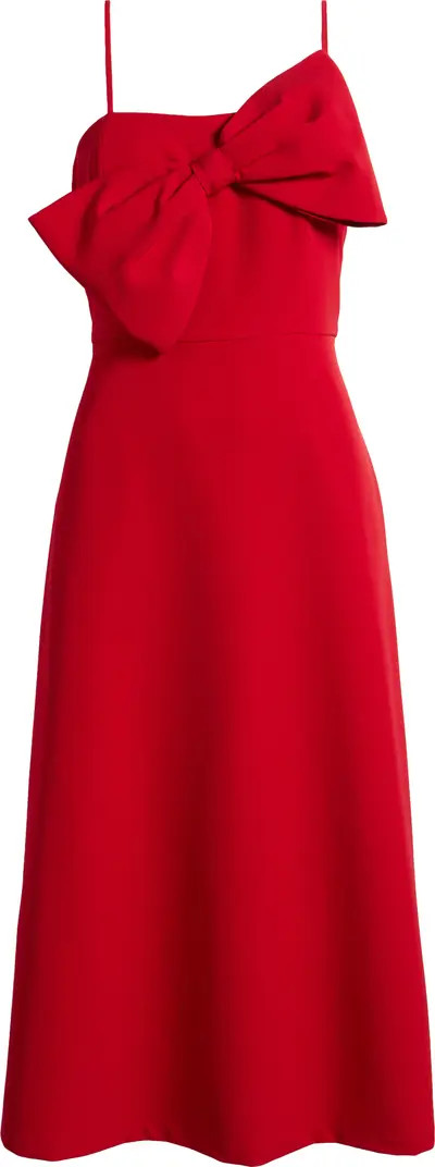 Anne Klein Bow Bodice Midi DRess | Nordstrom | Nordstrom