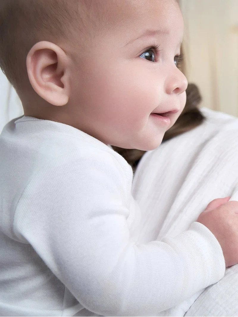 Gerber Gender Neutral Leisure White Long Sleeve Cotton Bodysuit, 3-Pack, Sizes Preemie - 24 Month... | Walmart (US)