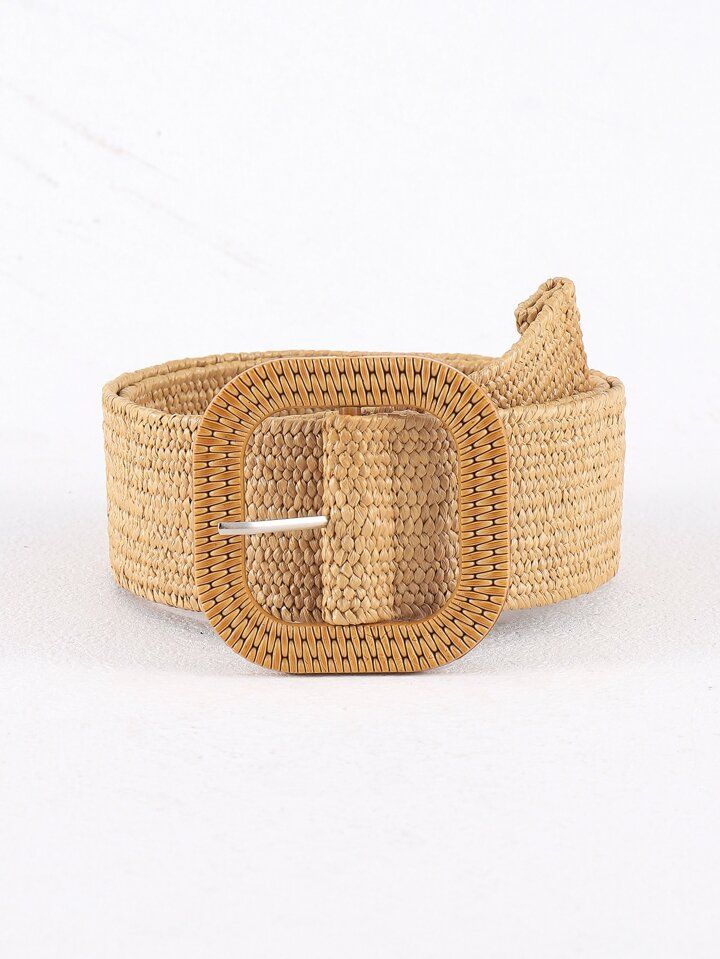 Boho 1pc Geometric Buckle Woven Belt | SHEIN