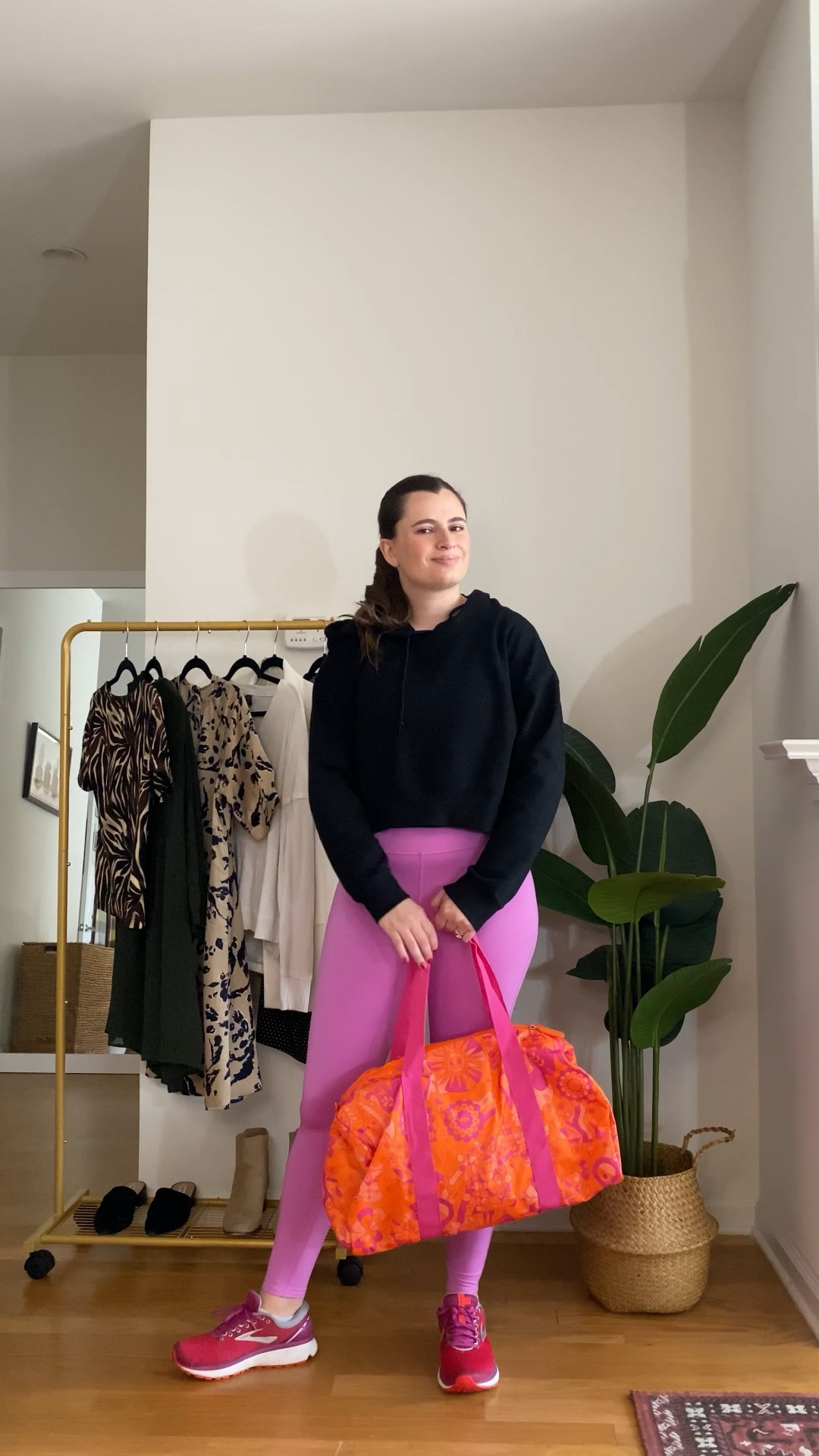 Airport outfit idea - a pair of super soft leggings and a cropped sweatshirt are a great match! Don’t be afraid to wear color  

#LTKtravel #LTKFind #LTKunder100