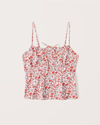 Tie-Front Cropped Cami | Abercrombie & Fitch (US)