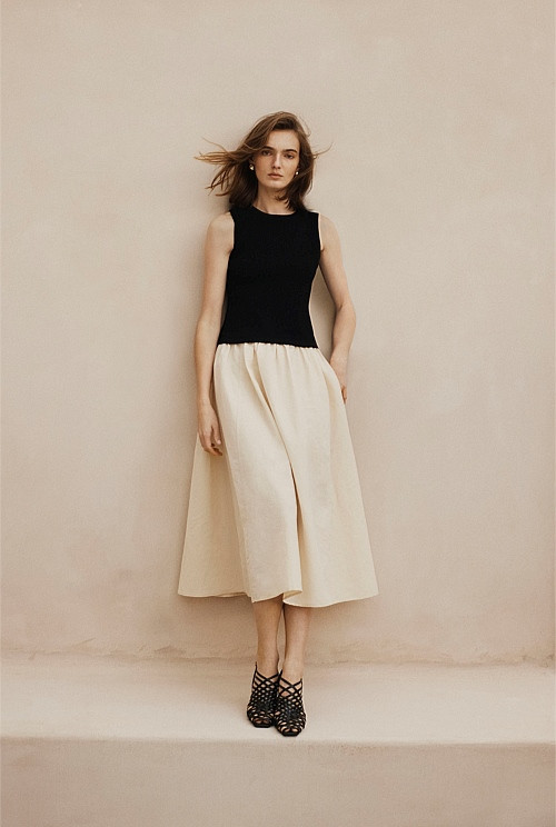 Mix Media Knit Dress | Country Road