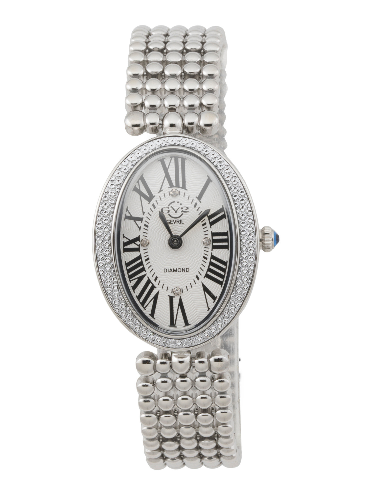 Women's Swiss Made Piazza Navona Stainless Steel Diamond Cut Watch | TJ Maxx