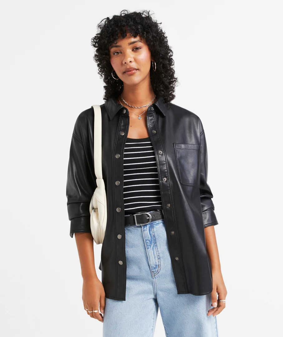 DELILAH PU SHIRT | Sportsgirl