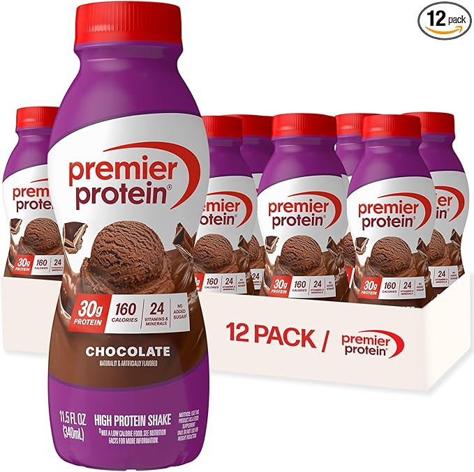 Premier Protein Shake, Chocolate, 30g Protein, No Added Sugar, 24 Vitamins & Minerals to Support ... | Amazon (US)