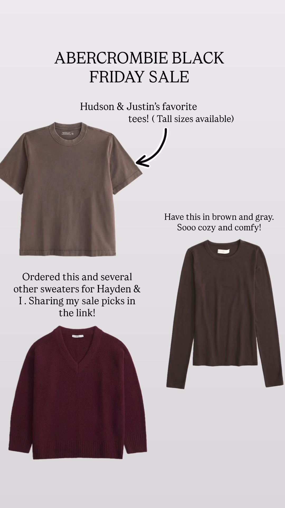 Abercrombie Black Friday sale is here! My entire family loves shopping here because they offer tall sizes ! Sharing some of our favorite pieces !



#LTKTall #LTKCyberWeek #LTKGiftGuide