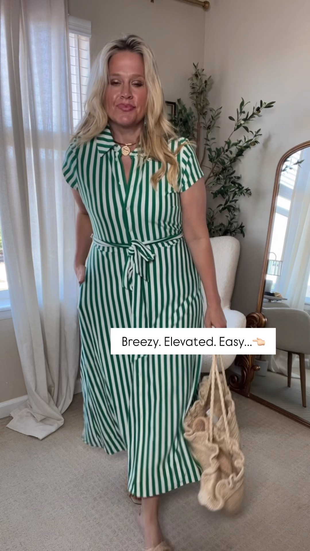 ✨Tap the bell, save and ❤️ for over 40 fashion, midlife style, midsize fashion and luxury looks for less. 

If getting dressed has felt harder lately… this is why I keep reaching for dresses like this 🤍

✨ vertical stripes lengthen
✨ tie waist creates shape without squeezing
✨ relaxed fabric skims instead of clings
✨ polished enough to look elevated…
but comfortable enough to actually LIVE in

This is what I mean by Outfit Physics.

The clothes create the shape not your body.

And honestly? These are the kinds of pieces that make getting dressed feel easy again.

👑"Helping you look good, feel good!" - Lindsey Denver 

#midlifefashion #over40style #midsizefashion #summerdress #over50style #bodyconfidence #genxstyle #outfitinspo

#LTKOver40

Comment SHOP below to receive a DM with the link to this post on my LTK ⬇ https://liketk.it/6eoLW