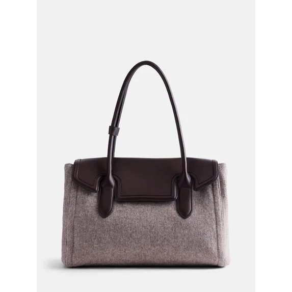 Free Assembly Women's Satchel, Tan Gray | Walmart (US)