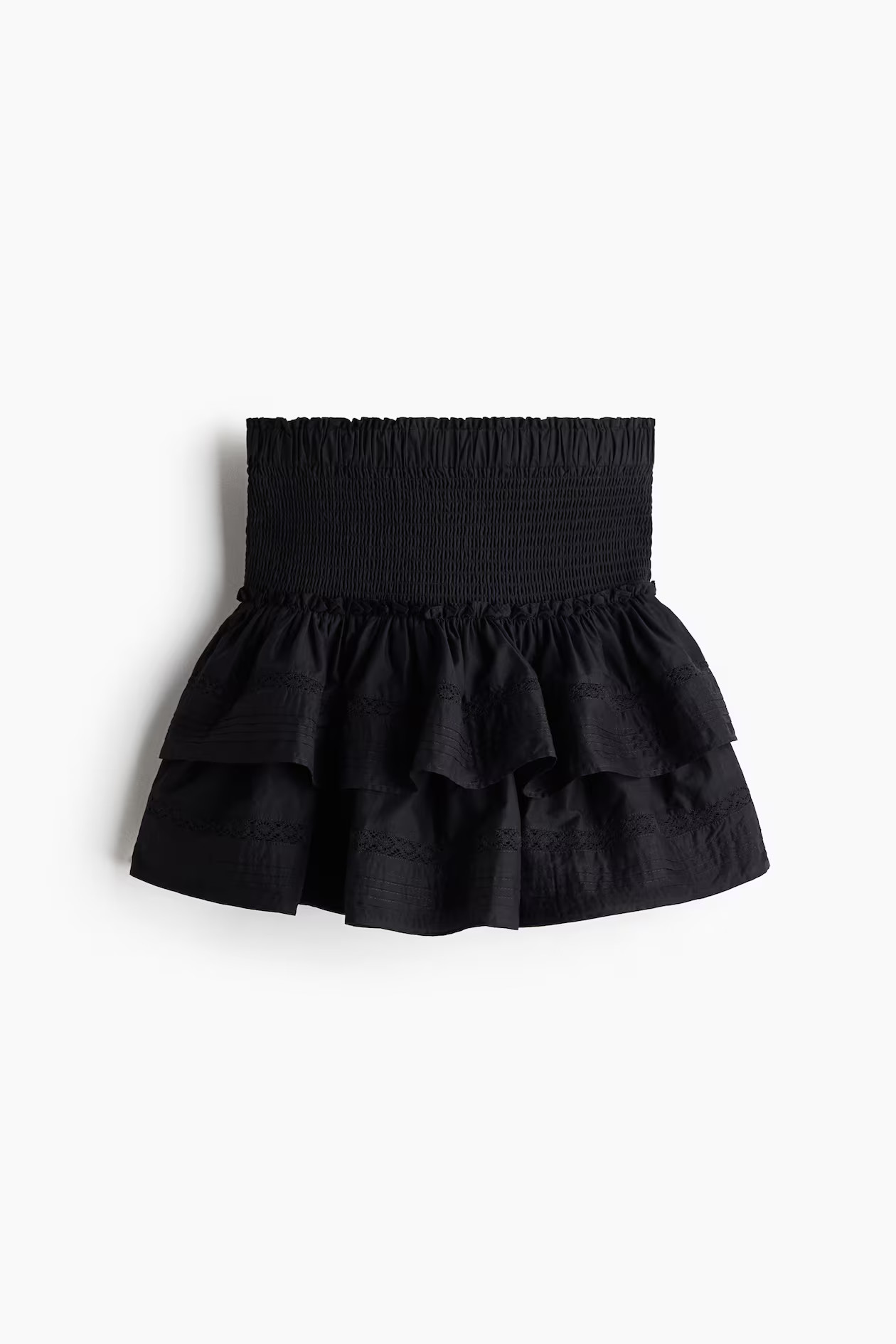Lace-inset tiered skirt | H&M (UK, MY, IN, SG, PH, TW, HK)