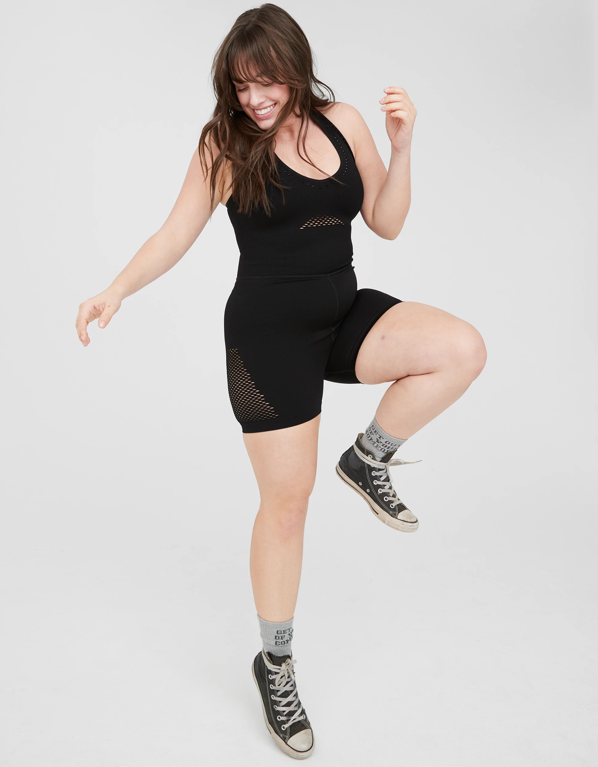 OFFLINE By Aerie Seamless Mesh Romper | Aerie