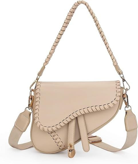 Stylish saddle bag Women's handbag Trendy shoulder bag crossbody bag | Amazon (US)