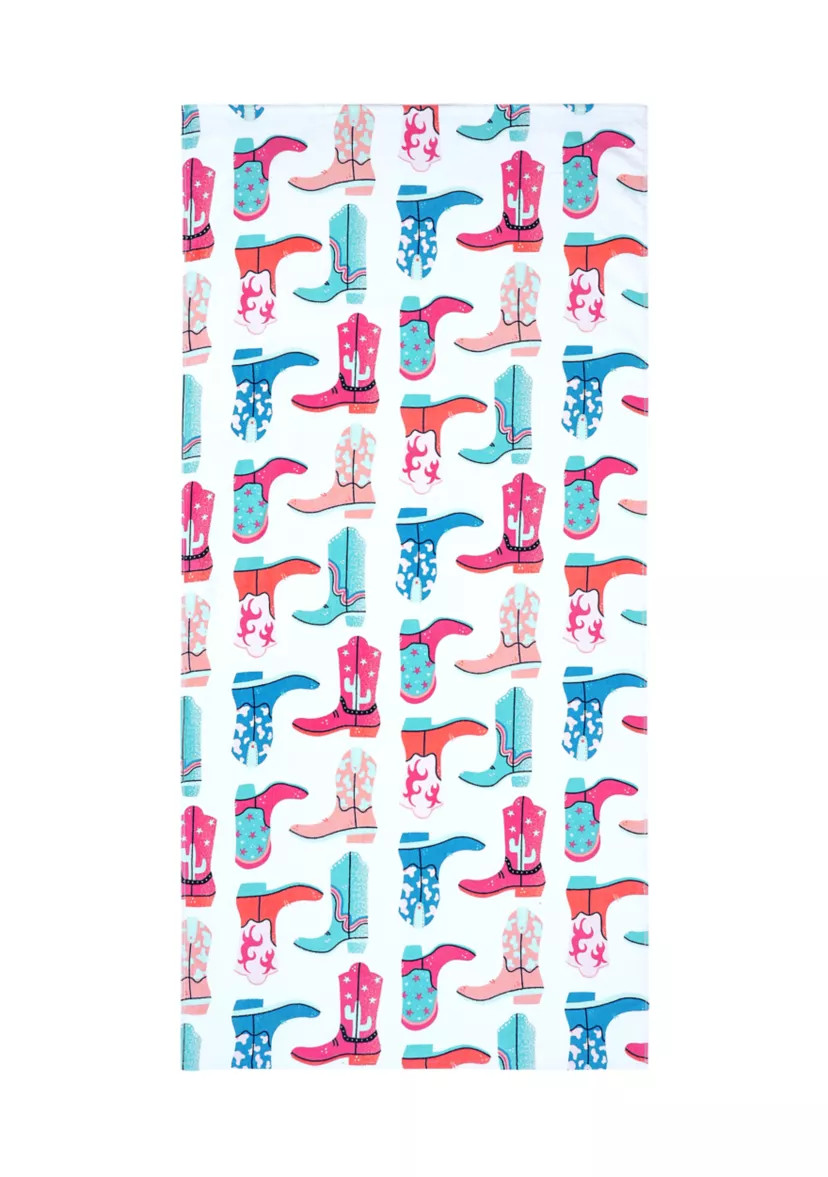 Boots Print Beach Towel | Belk