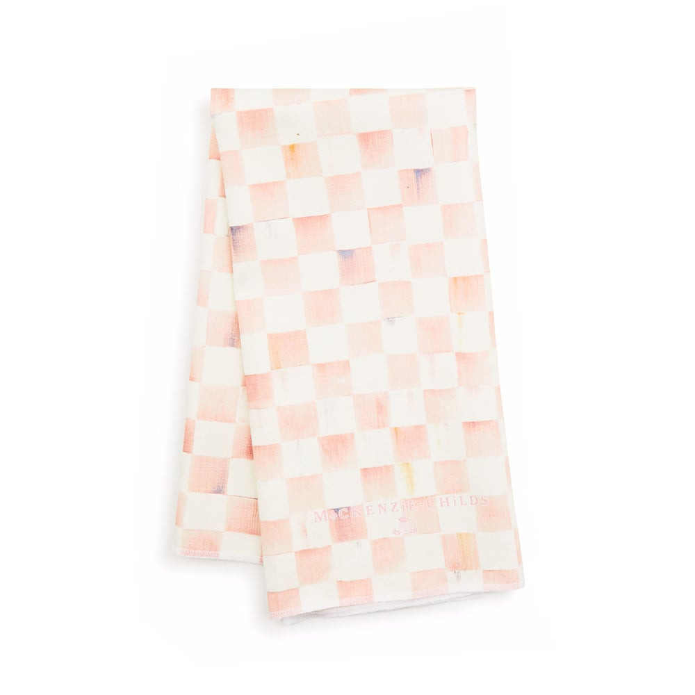Rosy Check Dish Towel | MacKenzie-Childs