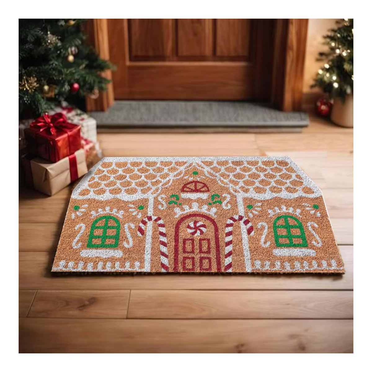Folkulture Christmas Door Mat, 28 X 16 Inch Welcome Matt or Doormat for Home Entrance, Durable & ... | Target