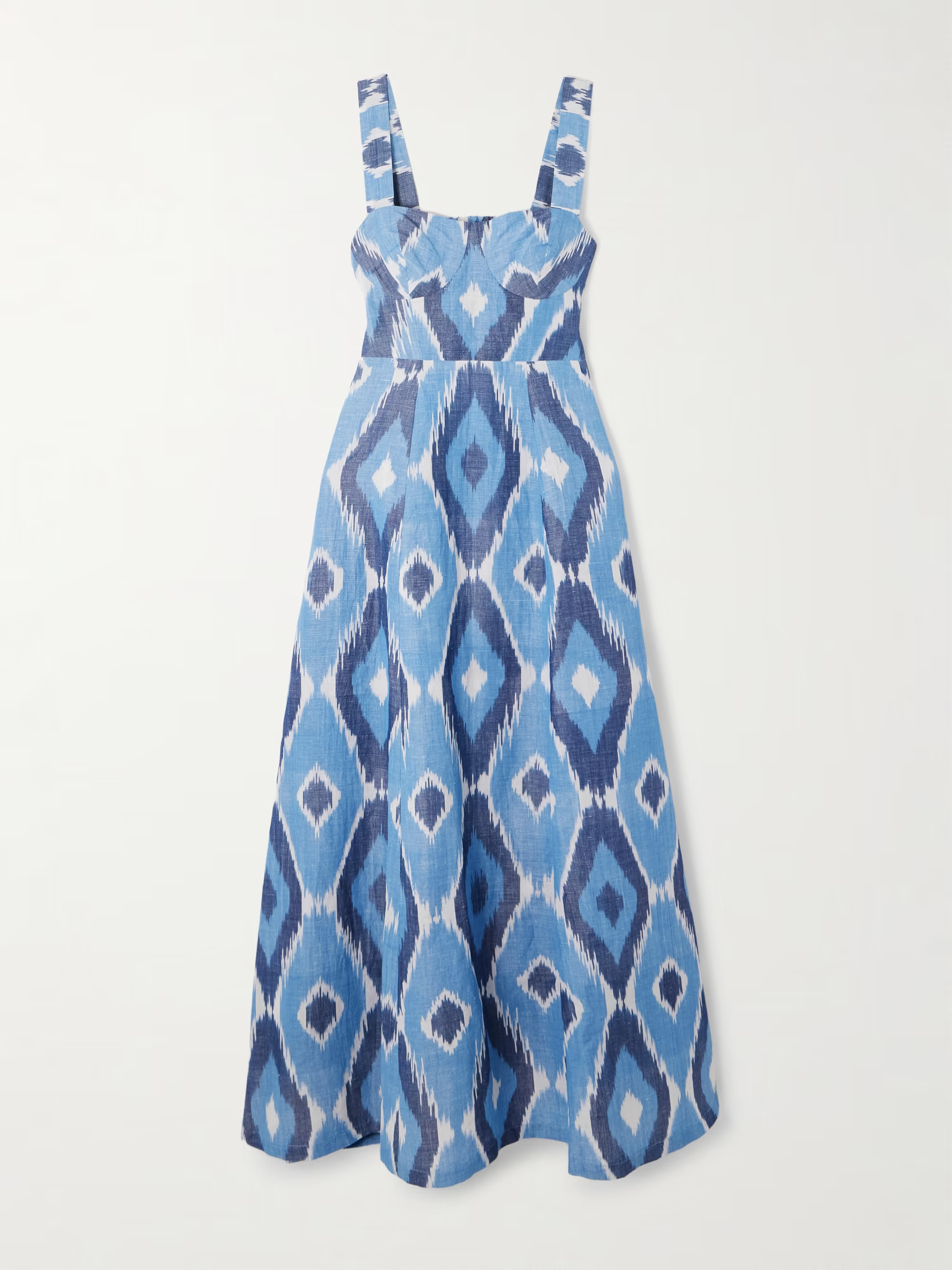 Azzurra open-back printed hemp and cotton-blend maxi dress | NET-A-PORTER (US)