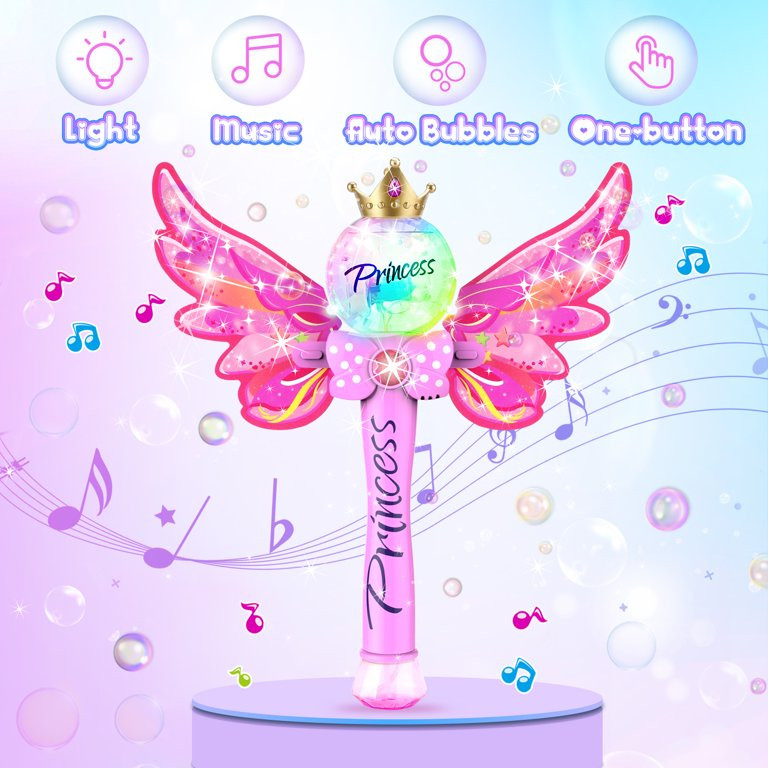 Kid Odyssey Bubble Machine for Toddlers Kids, Automatic Princess Bubble Wands Toys for 3+ Years O... | Walmart (US)