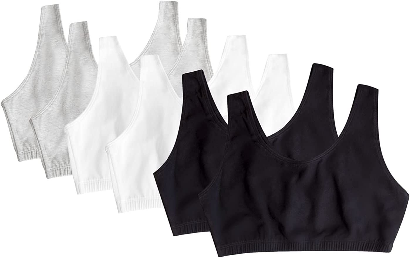 Fruit of the Loom Women's Built Up Tank Style Sports Bra Value Pack | Amazon (US)