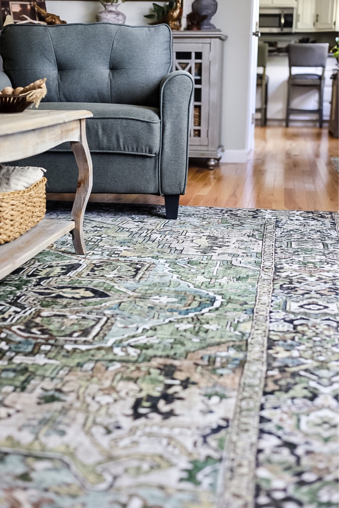 Beautiful green printed area rug.#greenrugs

#LTKhome
