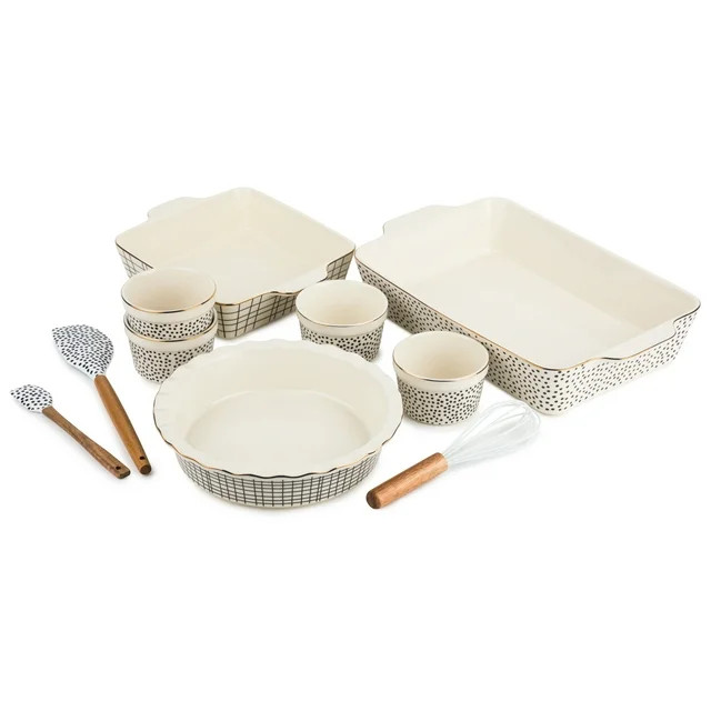 Thyme & Table 10-Piece Ceramic Bakeware Set with Pointed Spatulas & Whisk | Walmart (US)