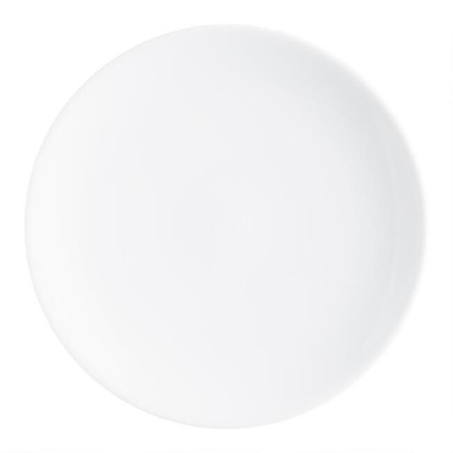 White Porcelain Coupe Salad Plates Set Of 4 | World Market
