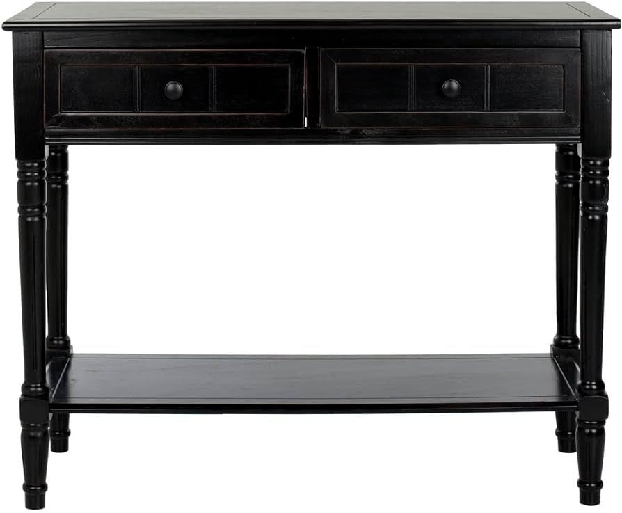 Safavieh American Homes Collection Samantha Distressed/Black 2-Drawer Console Table | Amazon (US)
