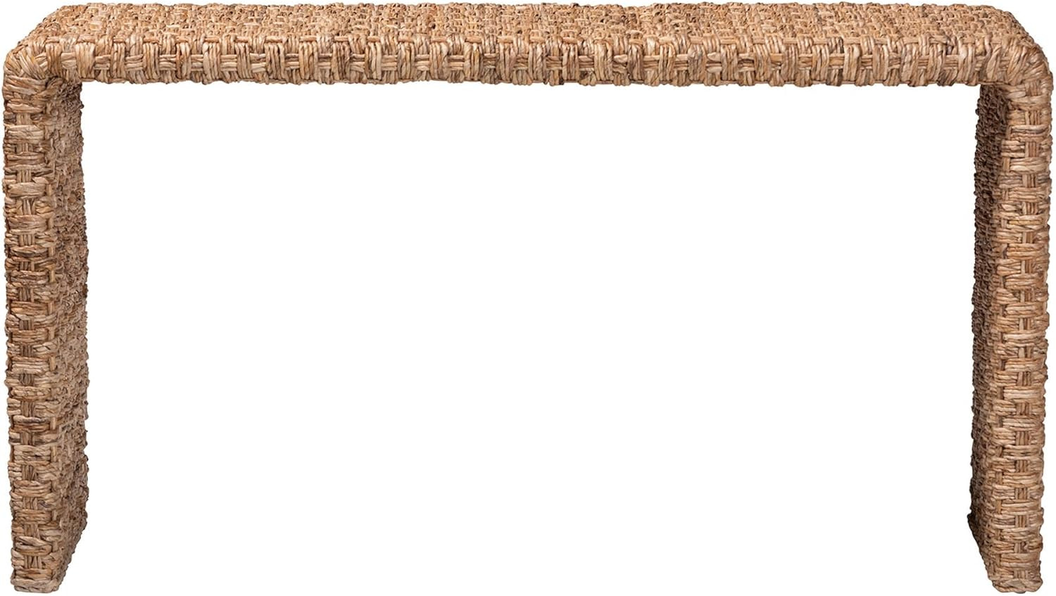 Bali & pari Alda Handwoven Seagrass Console Table - Rustic Wicker Waterfall Accent Table for Livi... | Amazon (US)