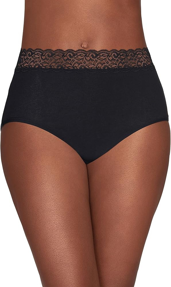 Vanity Fair Women's Flattering Lace Cotton Stretch Panties | Amazon (US)