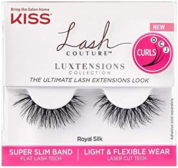KISS Lash Couture LuXtensions Collection False Eyelashes, Flat Lash Technology, Super Slim Lash B... | Amazon (US)