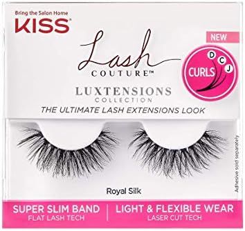 KISS Lash Couture LuXtensions Collection False Eyelashes, Flat Lash Technology, Super Slim Lash B... | Amazon (US)