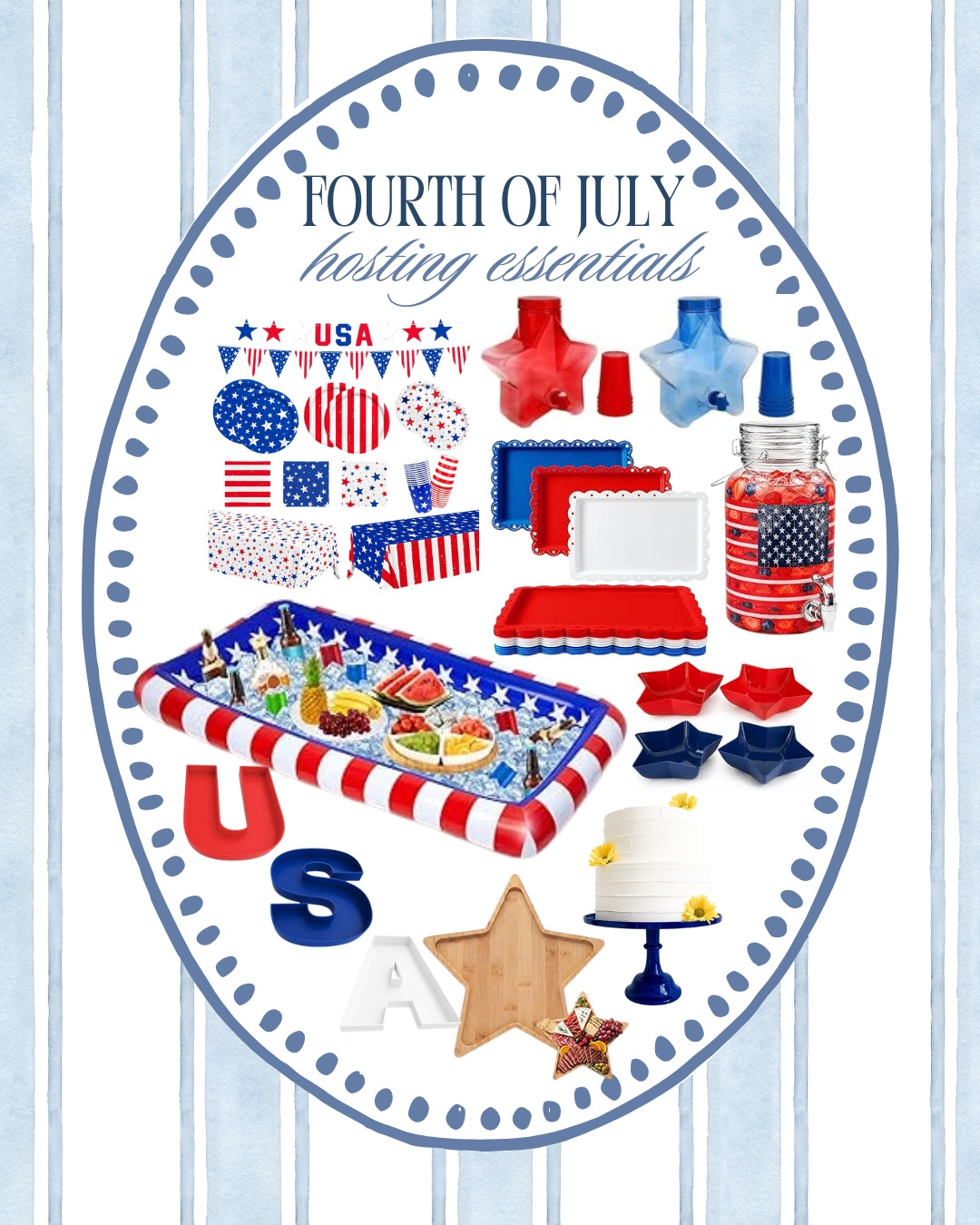 Fourth of July hosting essentials are too good 🇺🇸✨ Perfect for BBQs, pool days, and all the red, white + blue fun! ❤️🤍💙 

 #LTKfoodie #LTKSeasonal #LTKSaleAlert
