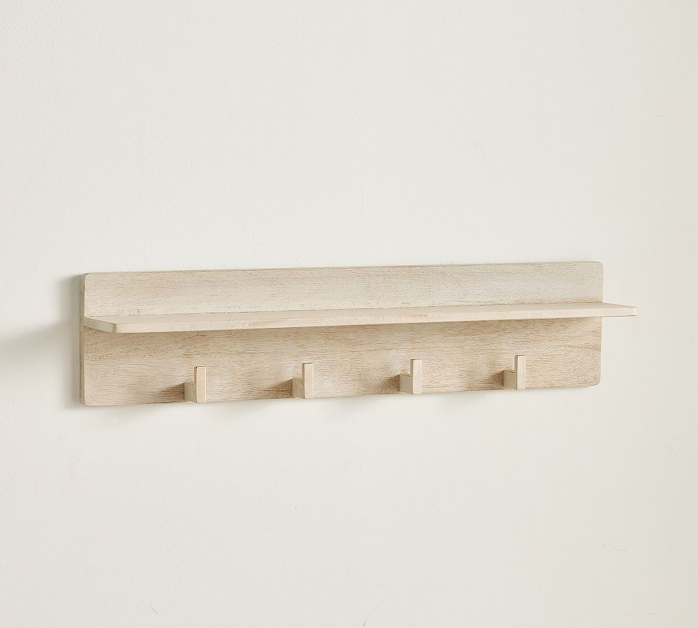 Cayman Row of Hooks With Shelf (36") | Pottery Barn (US)
