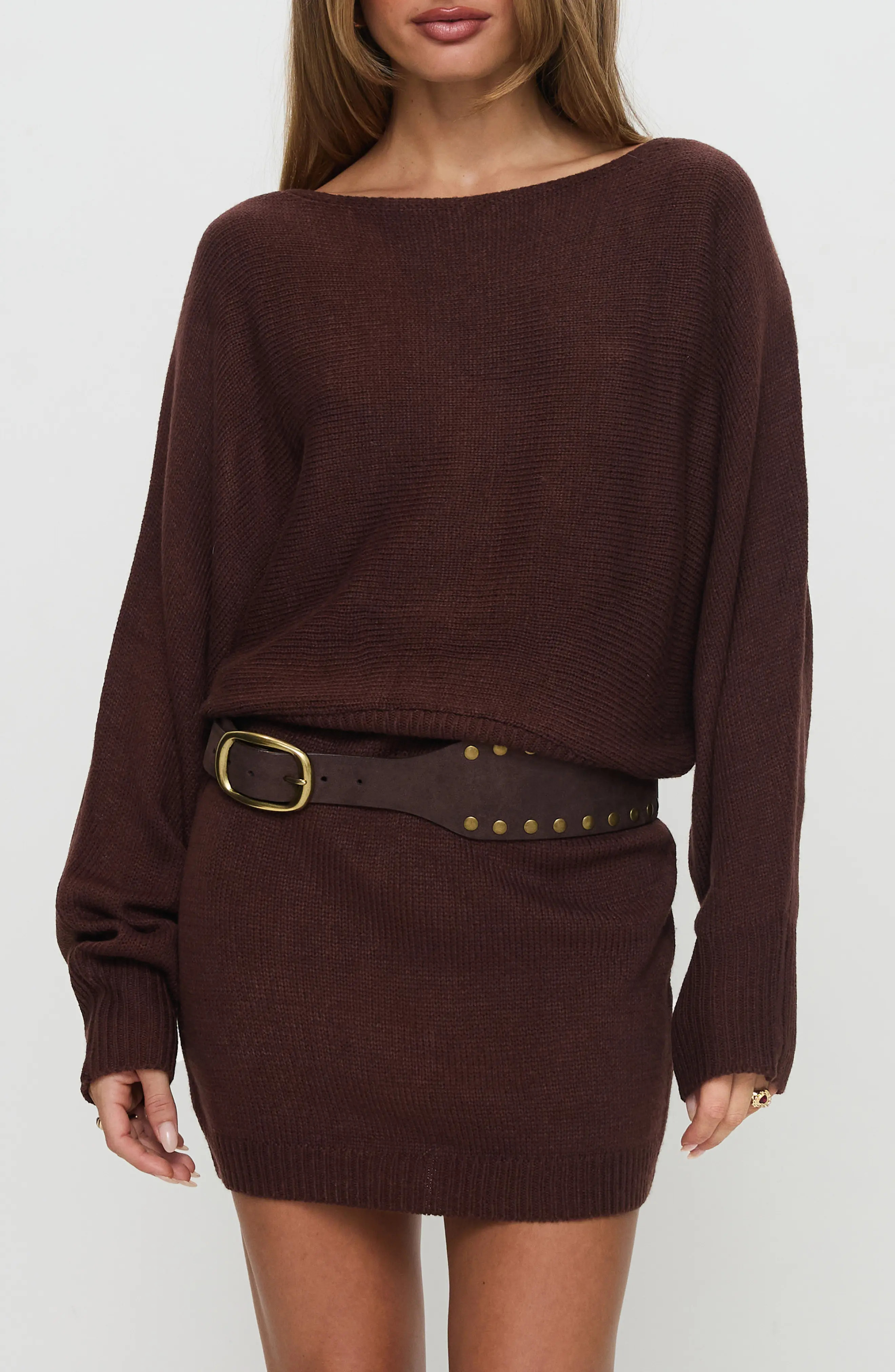 Princess Polly Bellamie Long Sleeve Sweater Minidress (Women) | Nordstrom | Nordstrom