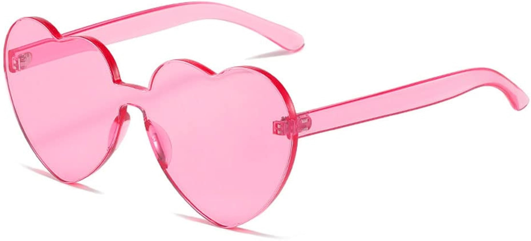 Love Heart Shaped Sunglasses for Women Colorful Rimless Sunglasses Party Sunglasses | Amazon (US)