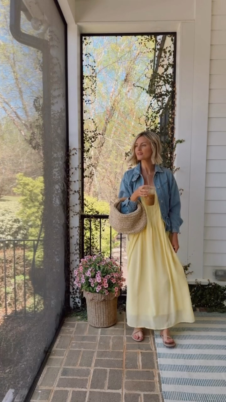 An easy and feminine throw on dress at an affordable price! Butter yellow is always a yes. I love how the yellow and blue pairs together. Definitely versatile where you can dress this up for nighttime or down for a casual daytime outing. On sale now! Wearing XS jacket and s dress

Loverly grey, affordable dresses women, maxi dress outfit, how to style denim jacket for spring summer, Amazon fashion finds, sale clothing women, Target sale

#LTKSaleAlert #LTKSeasonal