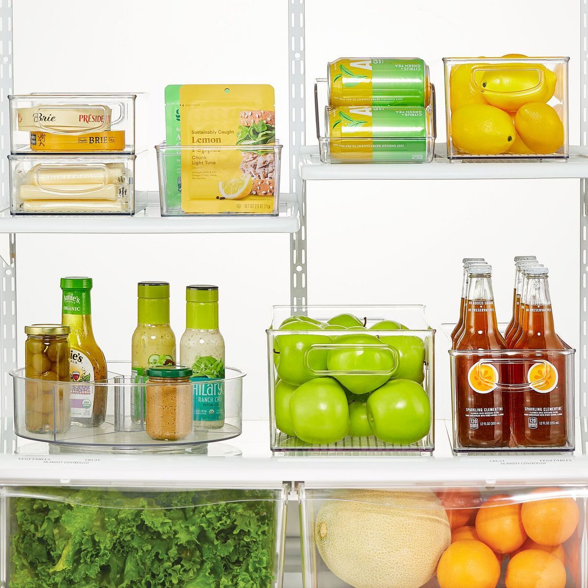 mDesign Plastic 4-Section Divided Kitchen or Pantry Organizer Bin | Target