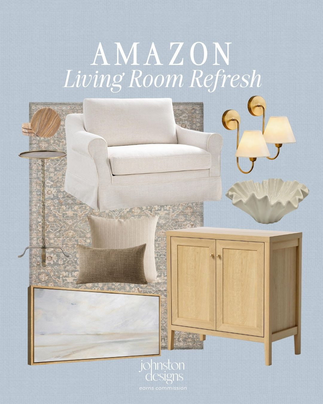 A soft and timeless living room refresh with cozy neutrals, warm wood tones and elegant brass accents that make the space feel instantly elevated. 🤍

Amazon home, living room refresh, amazon furniture, neutral living room, home decor finds, affordable home decor, cozy living room, traditional home decor, living room furniture, amazon finds, room inspo. 

 #LTKHome