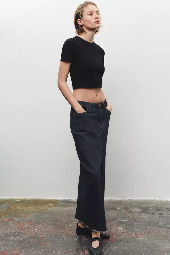 CROPPED STRETCH T-SHIRT | Zara US