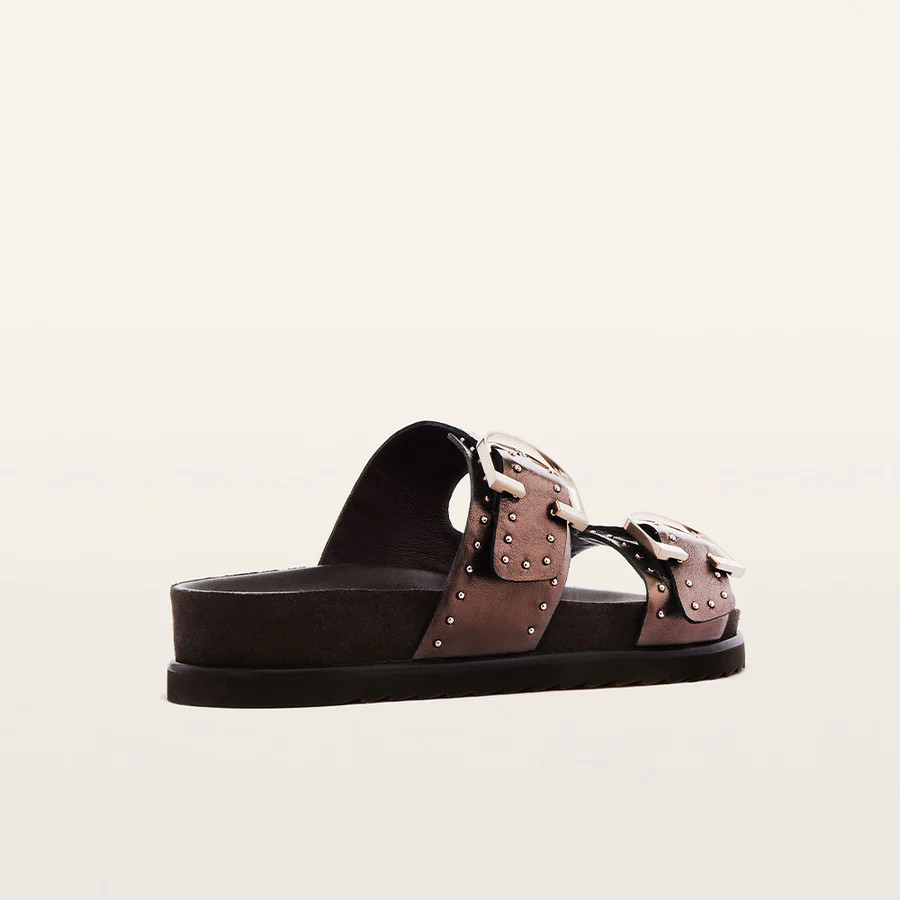 Deon Bronze Stud Slides | FRANKIE4 | FRANKIE4