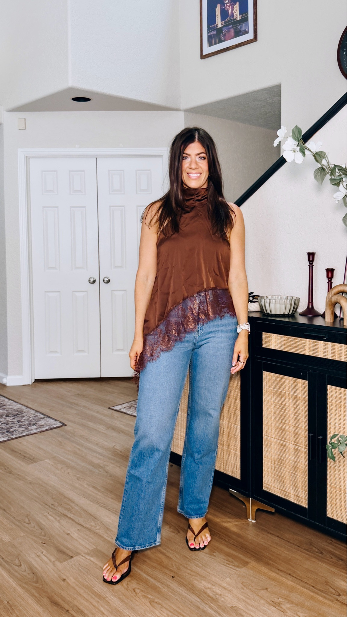 Medium top
29 jeans
Going out tops, summer tops, jeans and a top, affordable tops, summer midsize outfit, date night, girls night

#LTKMidsize #LTKTall #LTKOver40