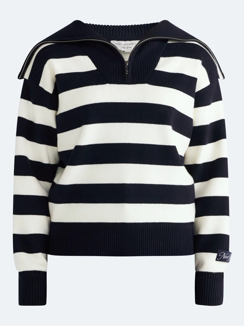 Free Assembly Women's and Women Plus Quarter-Zip Sweater, Midweight, Sizes XXS-4X | Walmart (US)